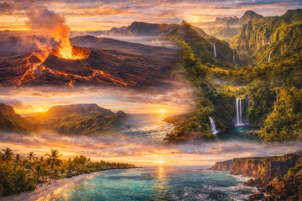 Reunioni vaatamisväärsused pakuvad vulkaane ja matkaradu.