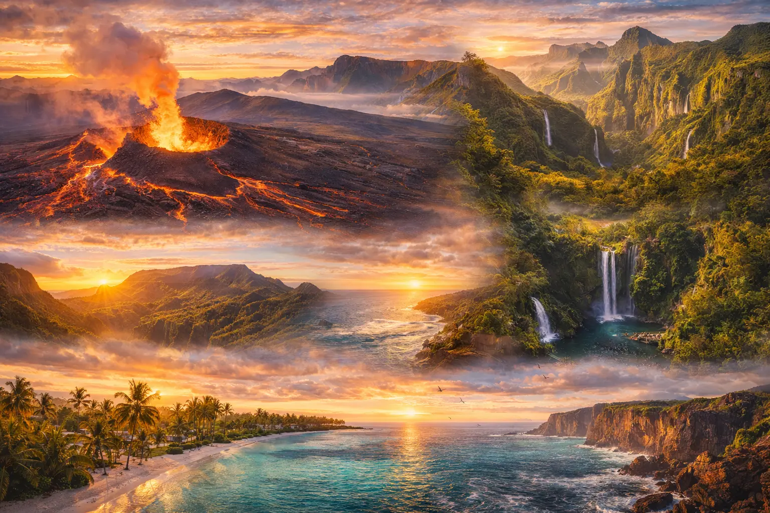 Reunioni vaatamisväärsused pakuvad vulkaane ja matkaradu.